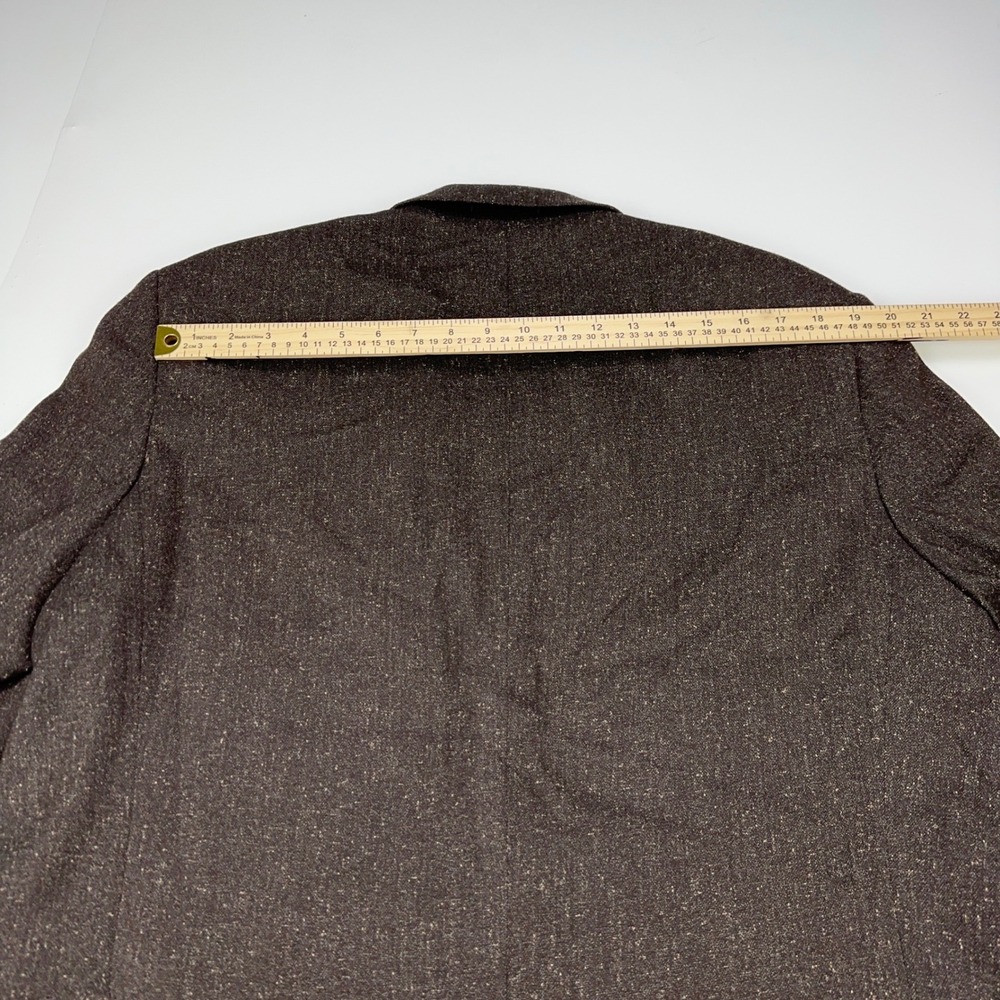 Mens Brown Textured 2-Button Blazer Jacket 44R Professional Sport Coat - Picture 6 of 9